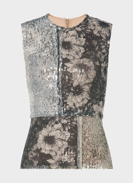 Sequin Floral Top