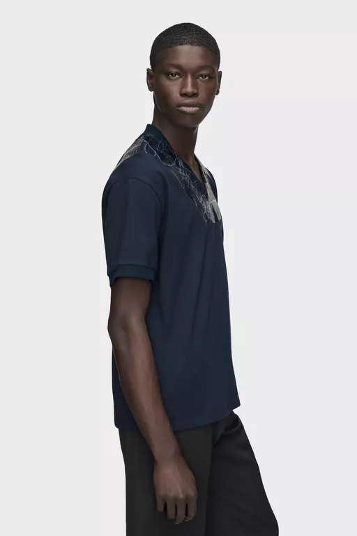 T-shirt &agrave; col en V Taped - Polos