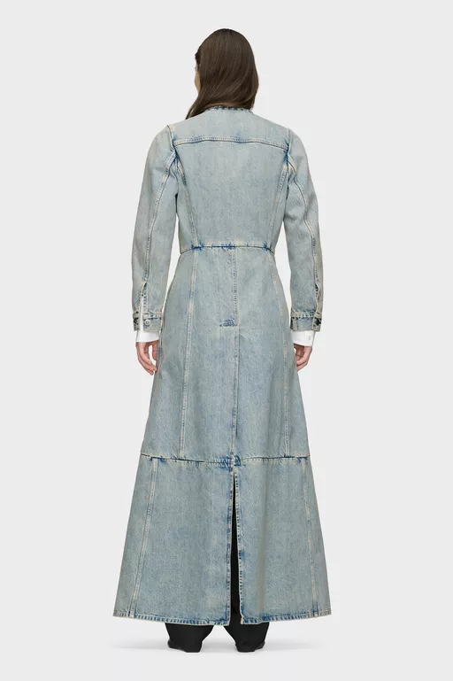 Denim Maxi Coat - Coats