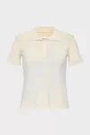 Pale Blue - Stamped Cotton Knit Polo