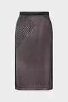 Noir - Jupe midi Paisley Print