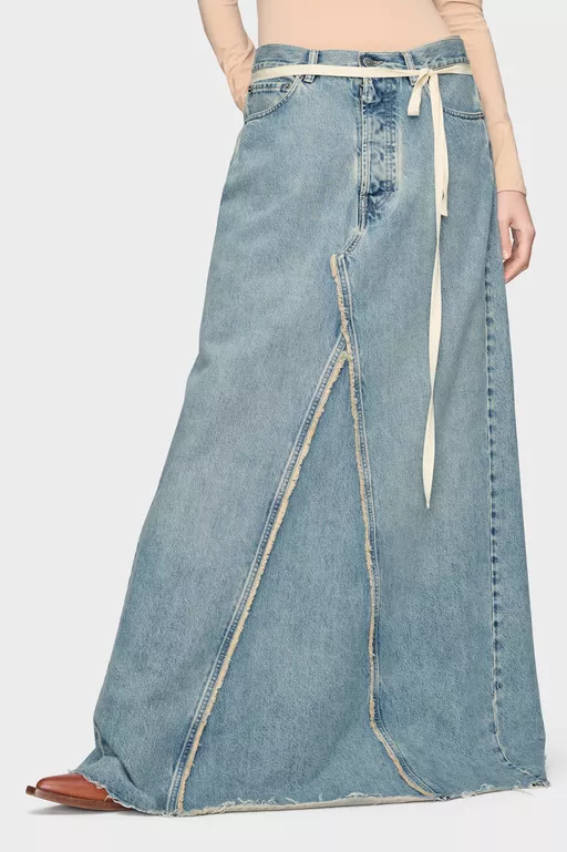 Denim Maxi Skirt - Long skirts