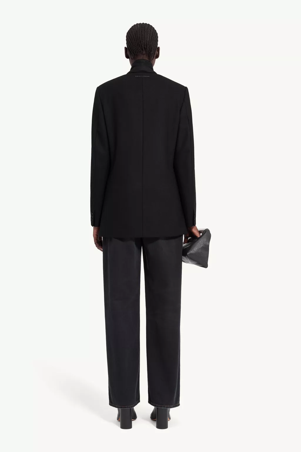 Black Flannel zip-front suit jacket | MM6 Official