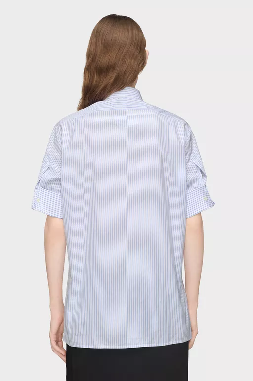ストライプ コットン ショートスリーブシャツ - シャツ