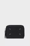 Black - Four Stitches Zip Coin Holder