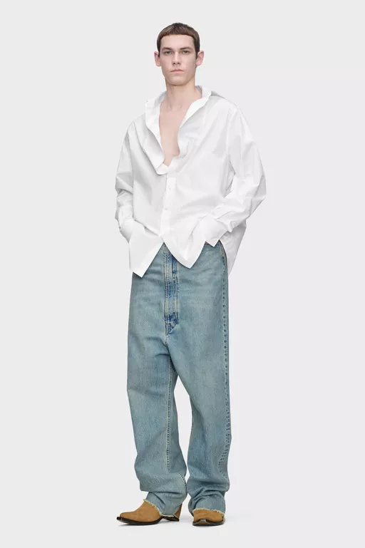 Dropped-Rise Denim Jeans - Denim
