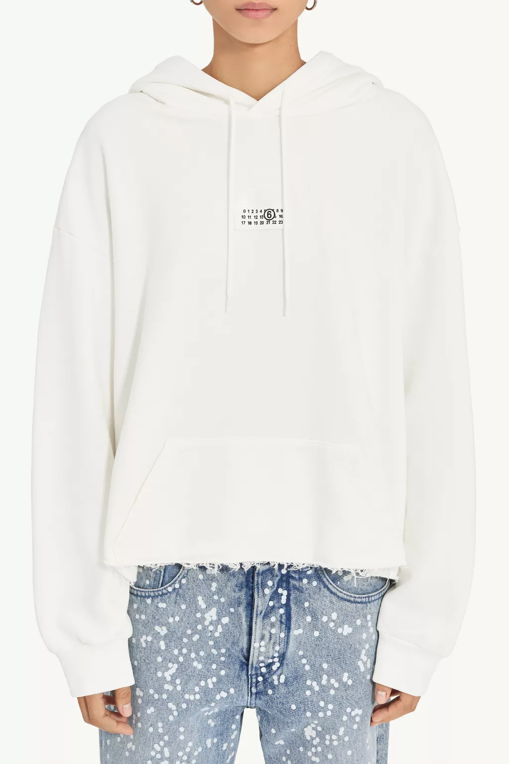 White Hooded sweatshirt | MM6 Official