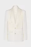 White - Wool Scarf Jacket