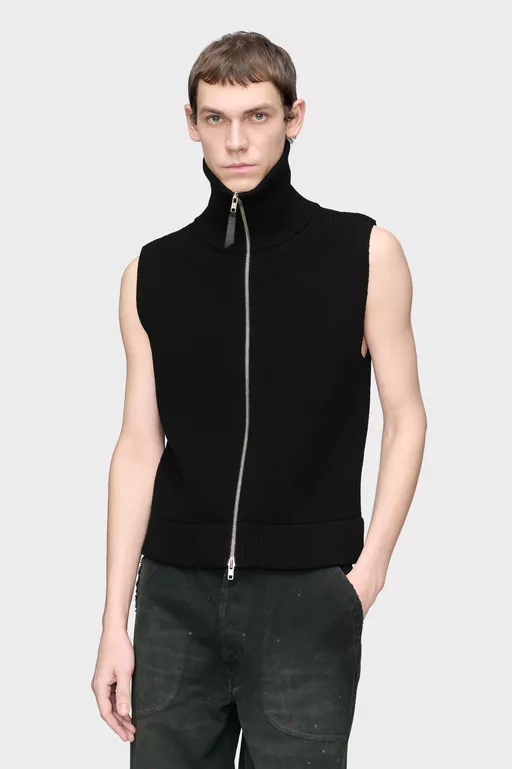 Zip Knit Gilet - Cardigan