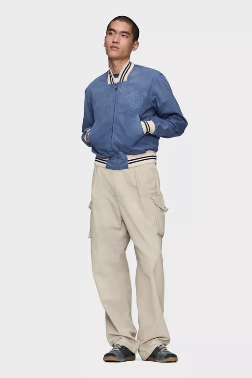 Cotton-blend cargo trousers - Pants