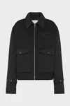 Black - Wool cashmere caban jacket