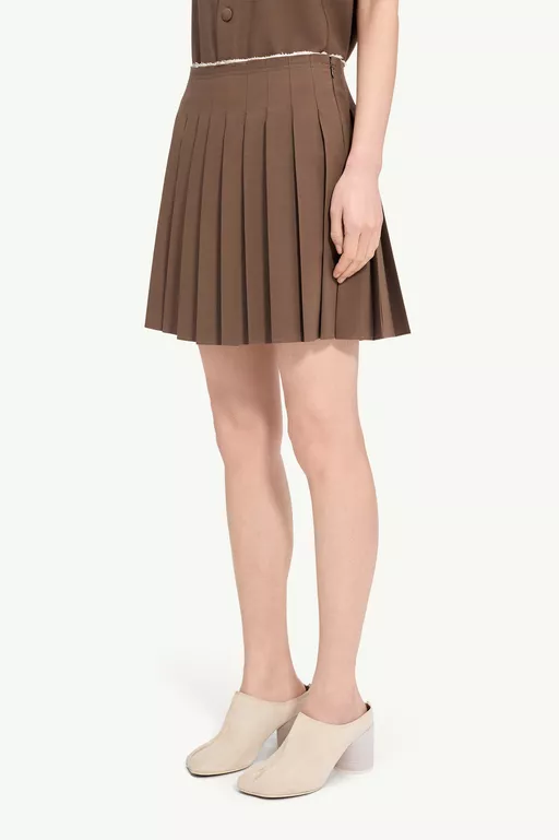 Wool blend mini skirt - Mini Skirt