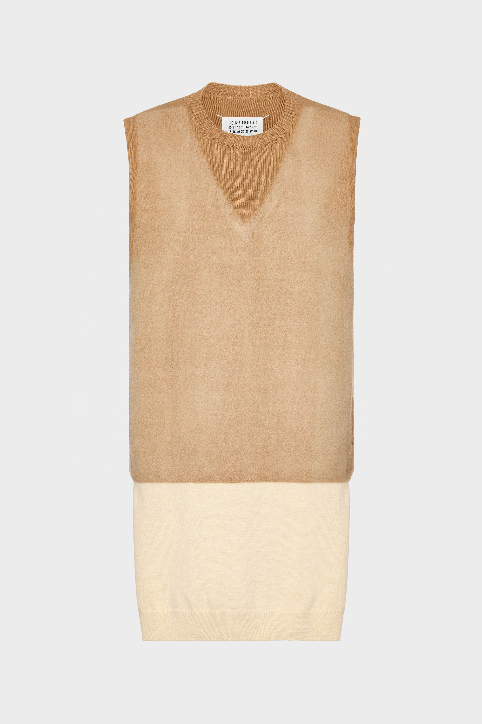 Maison Margiela Fused Knit Vest Woman Beige