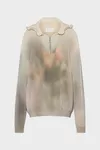 Ecru - Pullover con zip