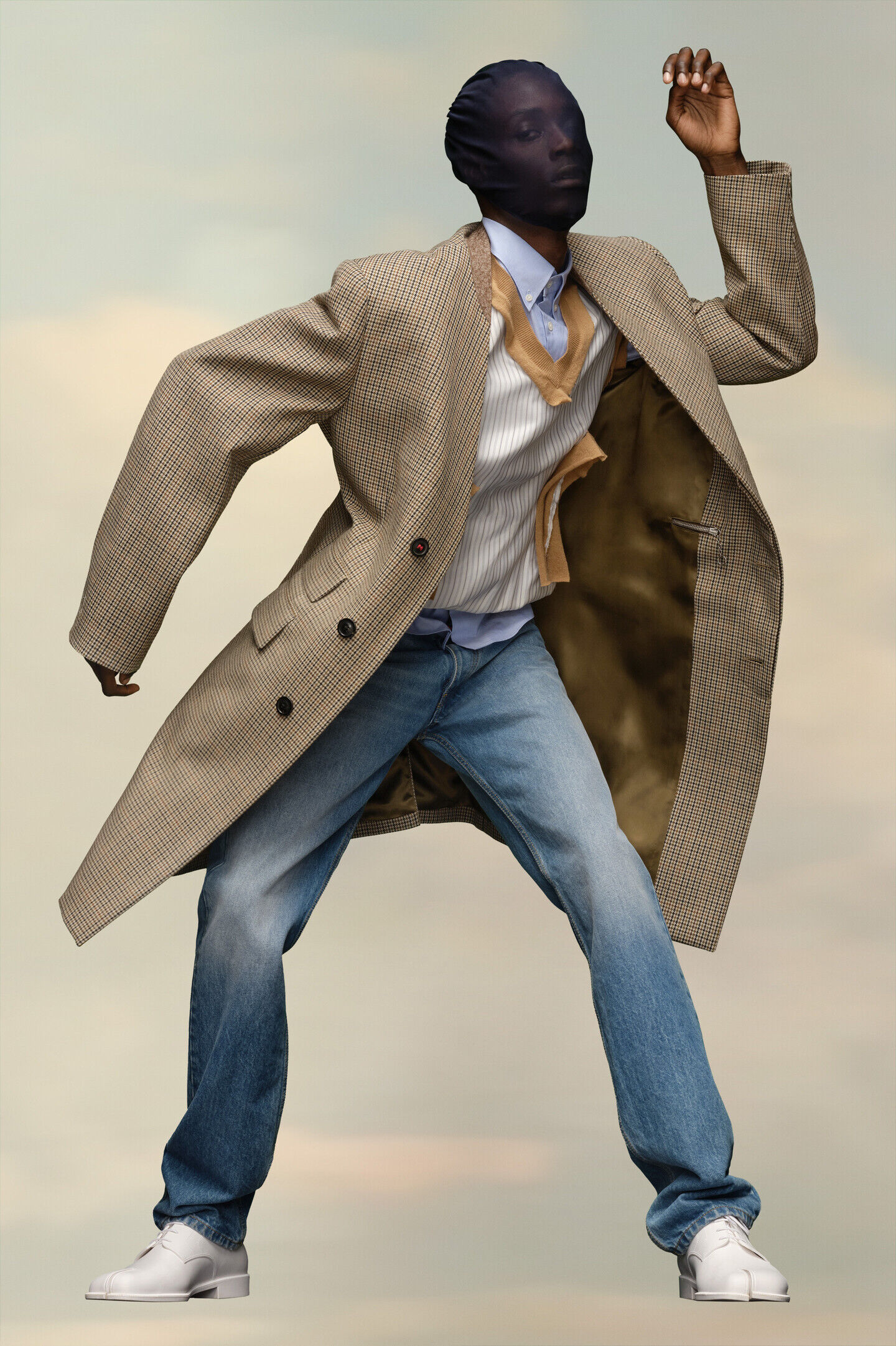 Uomo Abbigliamento da Cappotti da Cappotti lunghi e invernali Cappotto con cinturaMaison Margiela in Cotone da Uomo colore Blu 