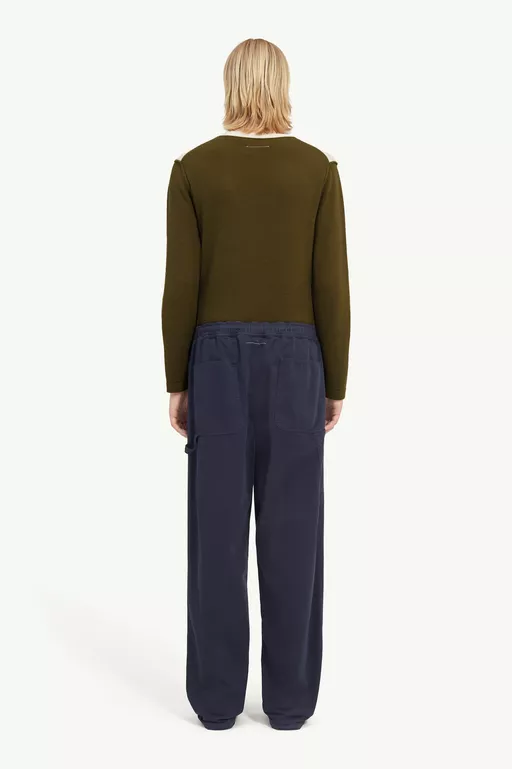 Overdyed gabardine wide-leg trousers - Pants