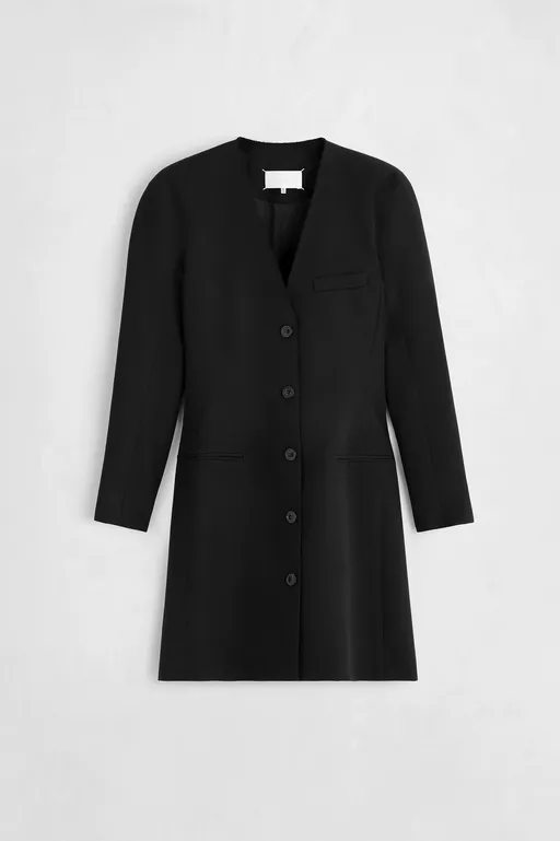 Virgin Wool Mini Dress - Midi Dress