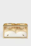 Yellow Gold Plating Burattato - Anello doppio Four Stitches
