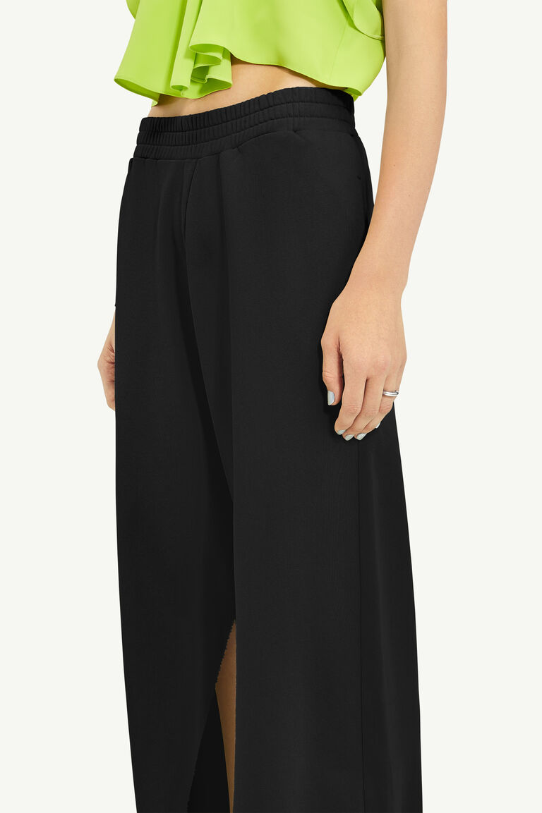 All-Over Print Women's Side Slit Snap Button Trousers main image 0