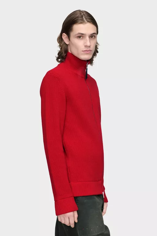 Knit zip-up cardigan - Knitwear