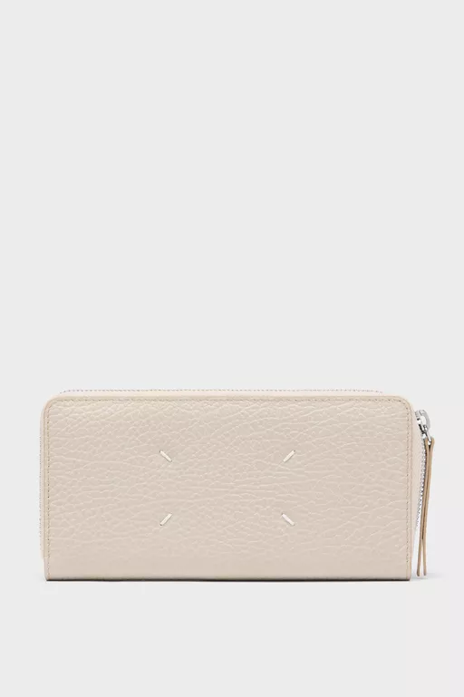 Four stitches zip-around wallet