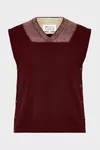 Bordeaux - Two-Tone Virgin Wool Vest