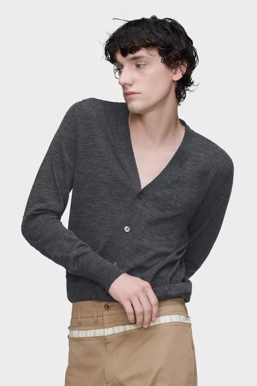 Wool-blend V-neck cardigan - Cardigan