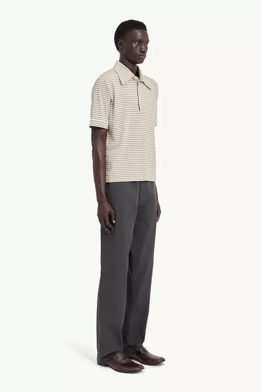 Striped Jersey Polo Shirt - Polos
