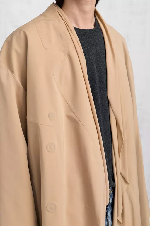 Fusion Draped Cupro Coat - Raincoats