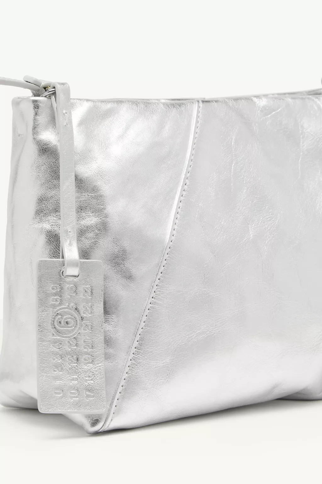 Gray Folded Japanese Shoulder Bag | MM6 Official