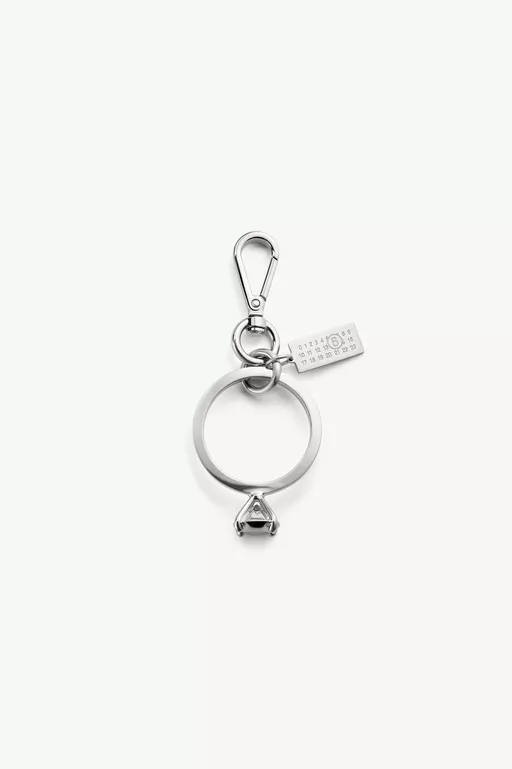 Polished palladium clip keyring - Key Rings