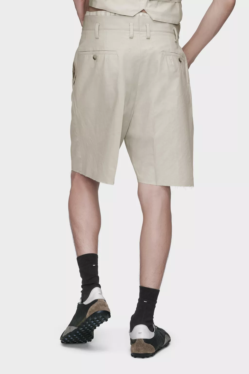 Beige Cotton silk shorts | Maison Margiela Official