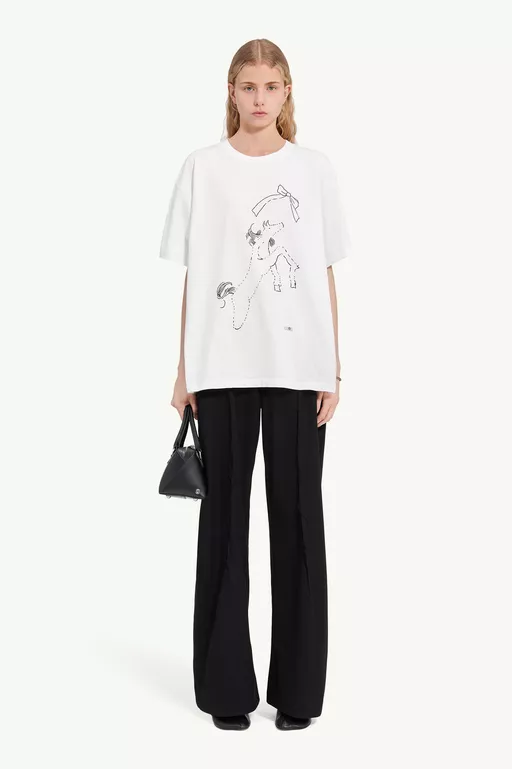 ホースプリント コットンTシャツ - Tシャツ