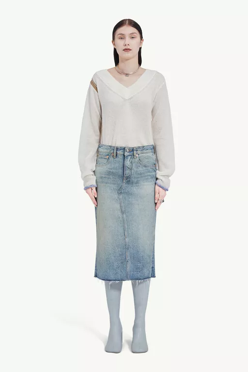 Gonna midi in denim - Gonne