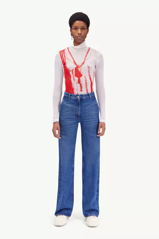 Straight-leg jeans