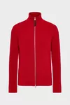Red - Knit zip-up cardigan