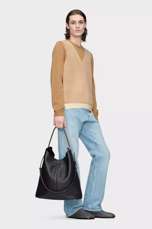 Fused Knit Wool Crewneck Sweater - Crewneck