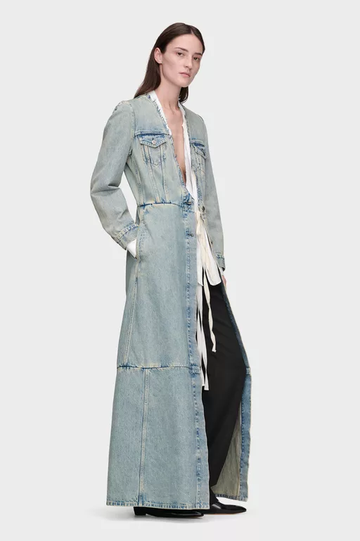 Denim Maxi Coat - Coats