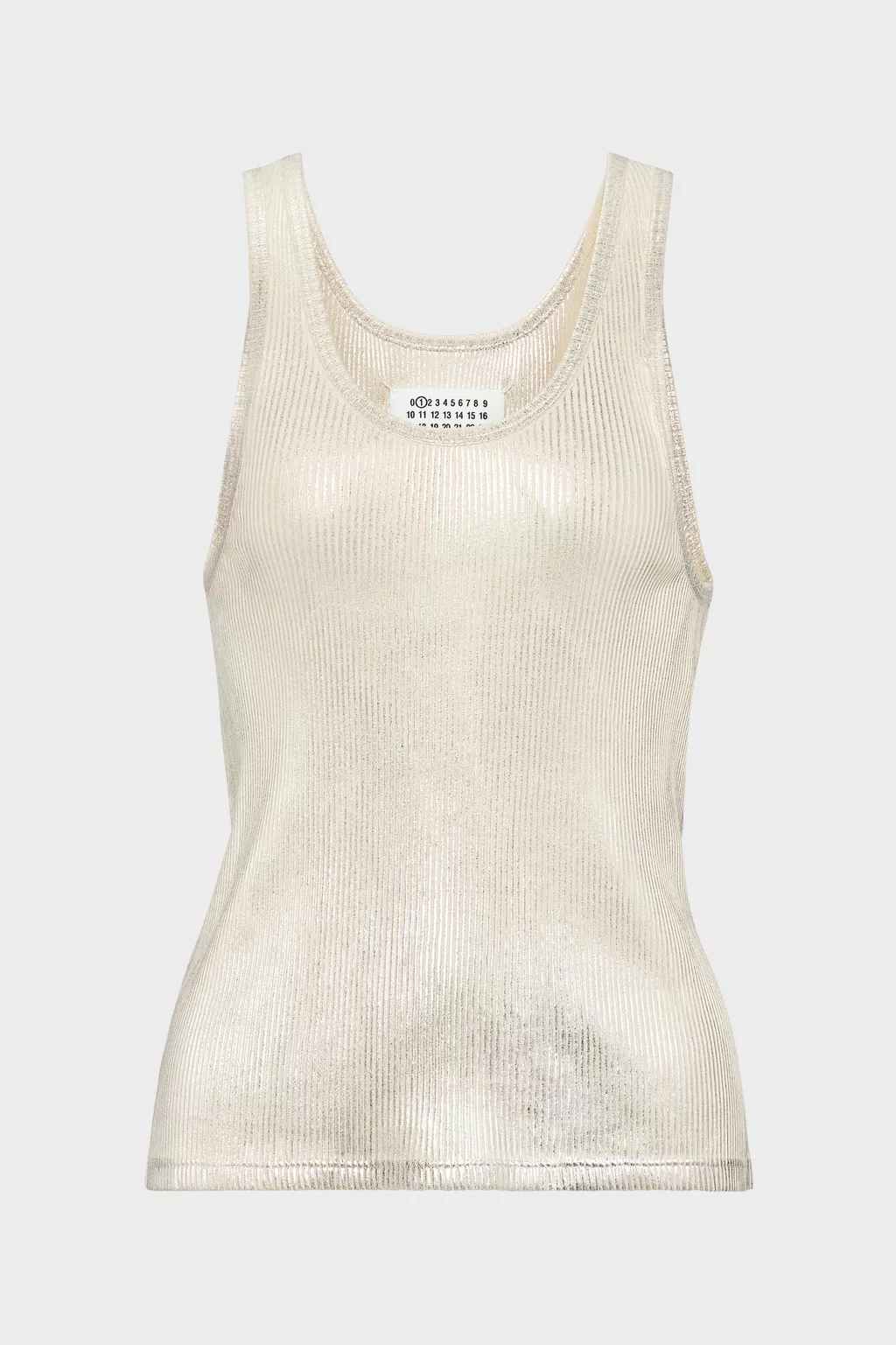 Dirty Wash Silver Print Tank Top | Maison Margiela Official