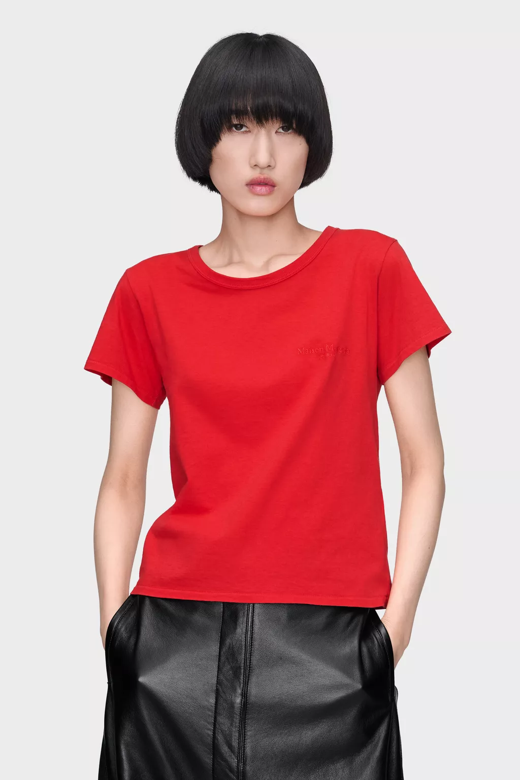 コットン ジャージーTシャツ レッド | Maison Margiela公式