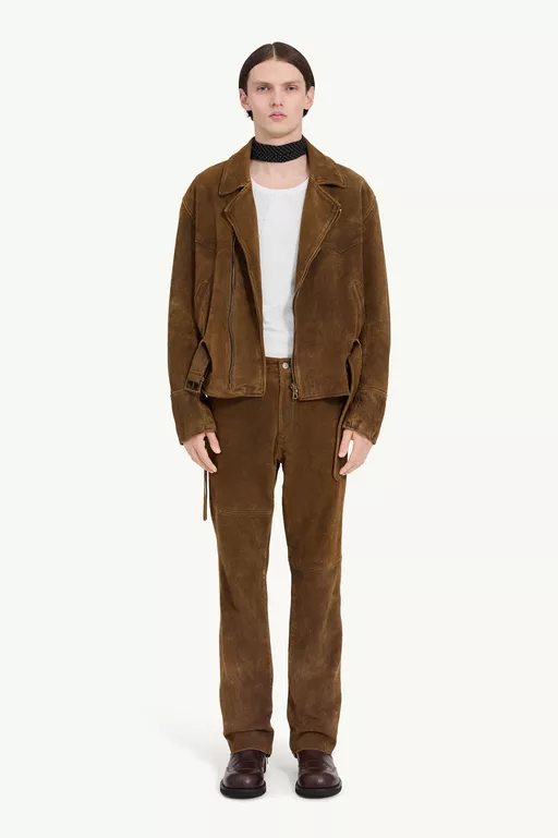 Suede biker jacket
