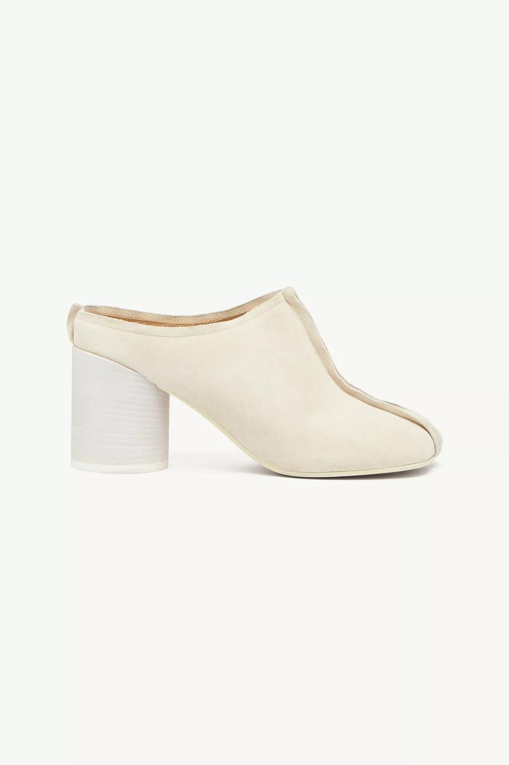 Brown Suede Anatomic stitch toe mule | MM6 Official