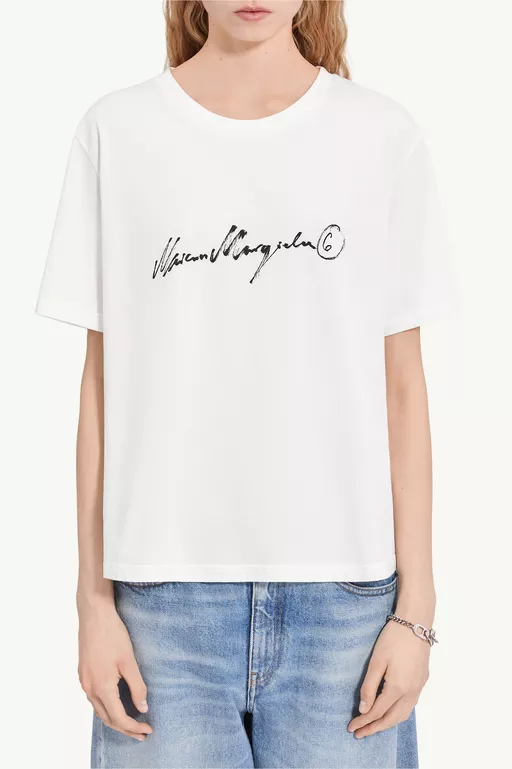 オーバーダイド スクリプトプリントTシャツ - Tシャツ