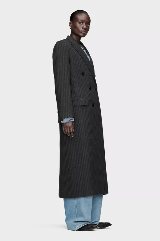 Virgin Wool Long Coat - Coats
