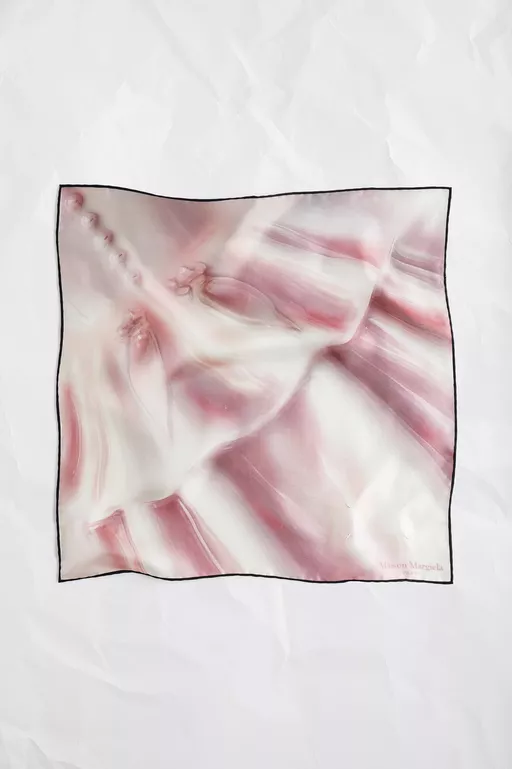 Porcelain Print Silk Scarf - Scarves
