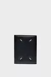 Black - Accordion fold leather wallet