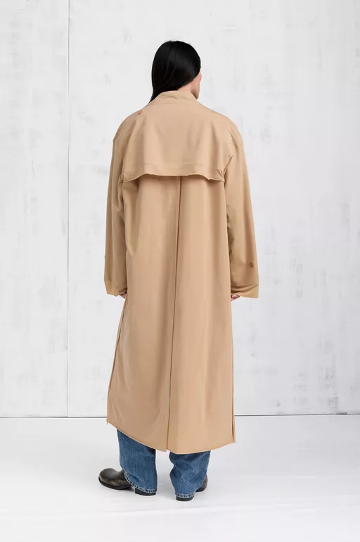 Fusion Draped Cupro Coat - Raincoats