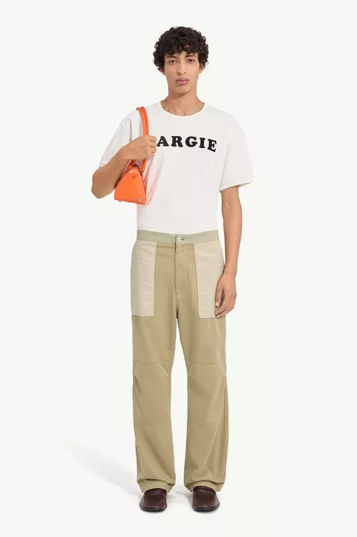 Canvas Panelled Workwear Trousers - Pants