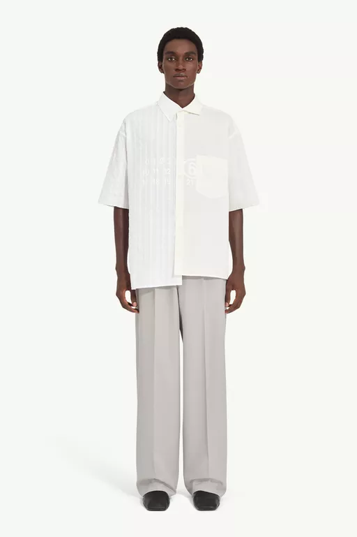 Two-tone cotton poplin shirt - Shirts