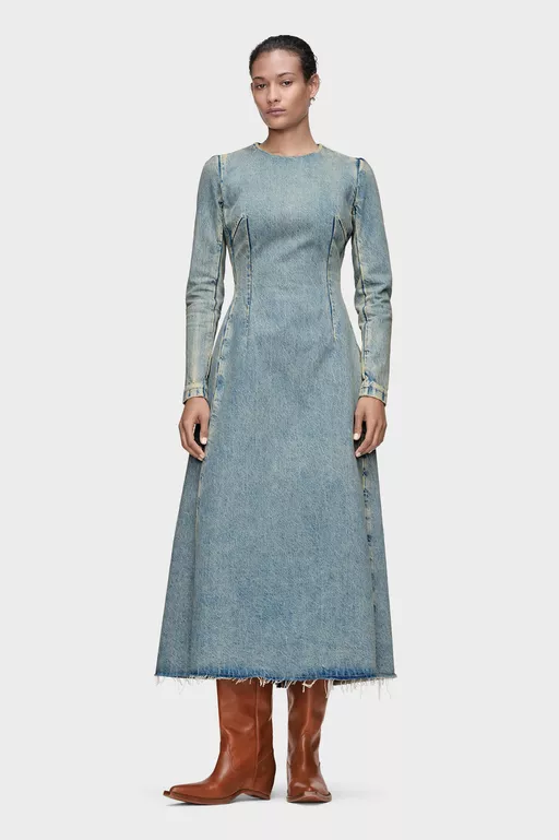 Denim Midi Dress - Midi Dress